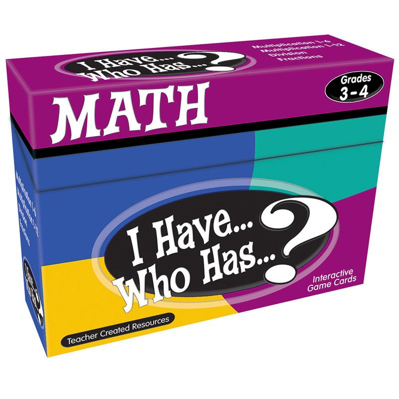 Teacher Created Resources 3&4 I Have Who Has Math Game - Educational