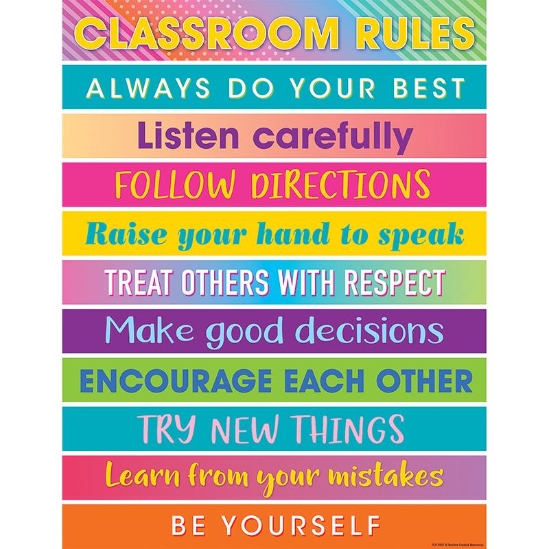 Colorful Vibes Rules Chart