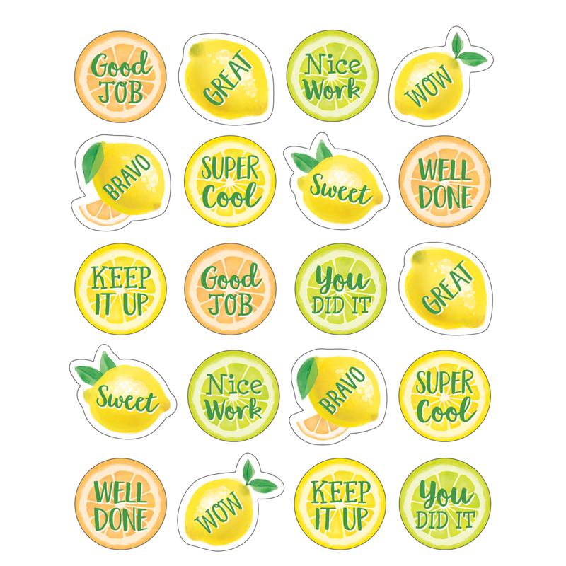 Lemon Zest Stickers, Pack of 120
