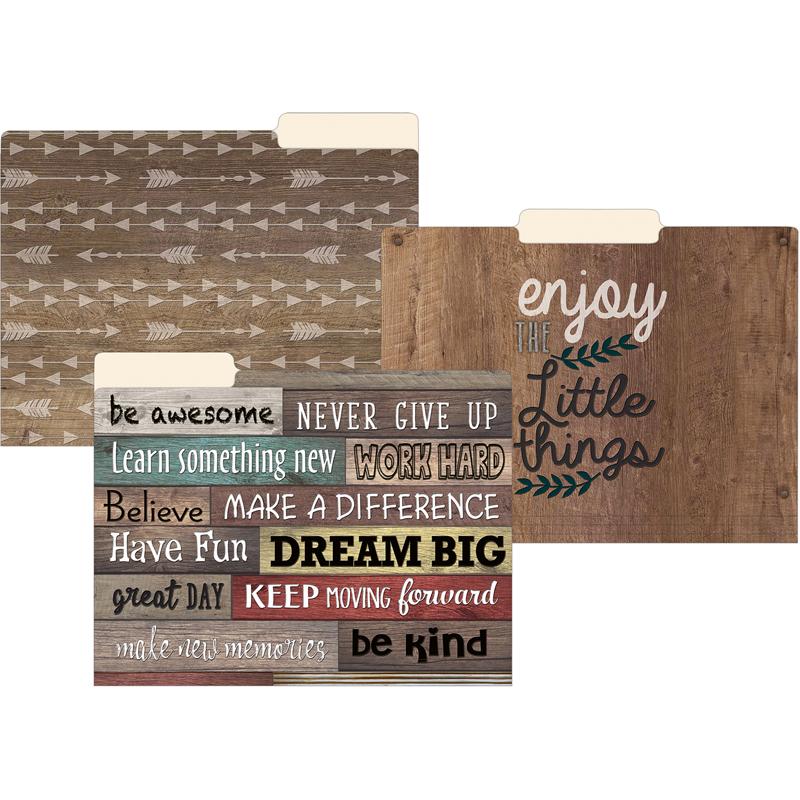 Farmhouse Chic File Folders, Letter Size, Pack of 12