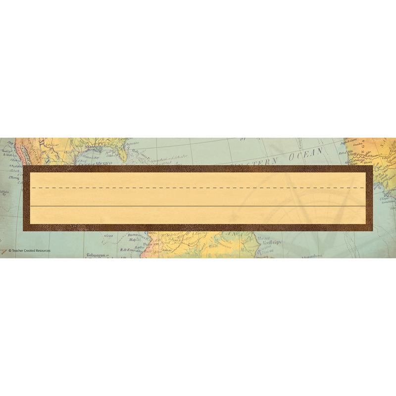 Travel the Map Flat Name Plates, 11.5