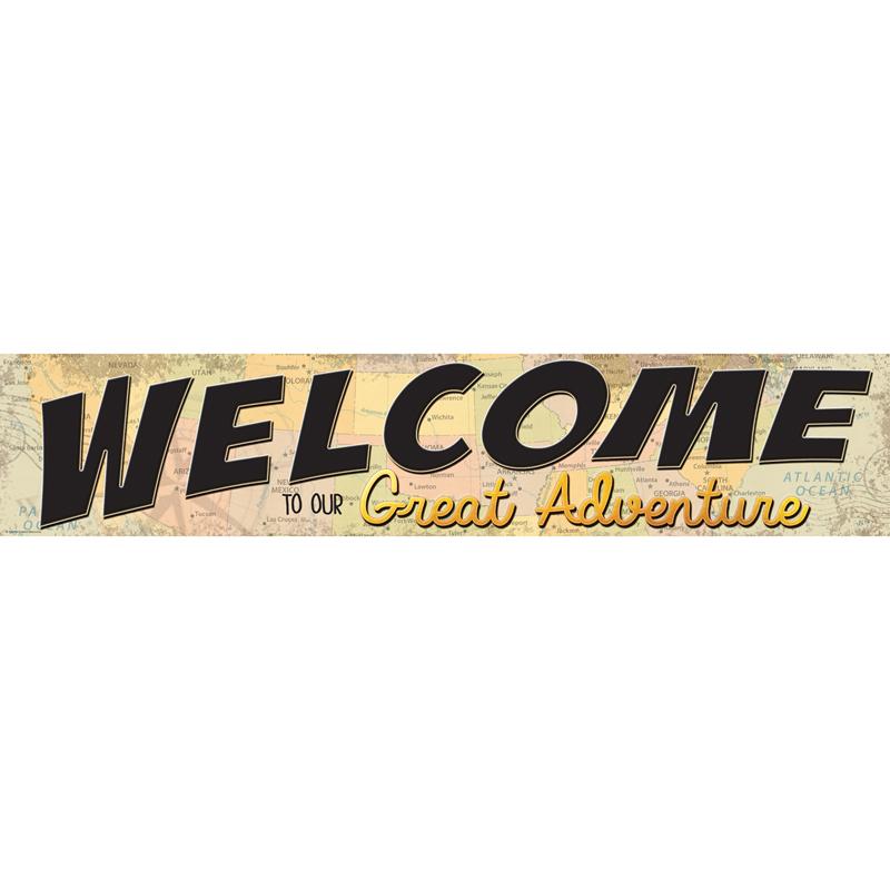 Travel The Map Welcome to Our Great Adventure Banner, 8