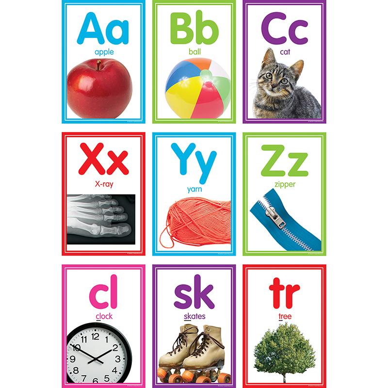 Colorful Photo Alphabet Cards Bulletin Board