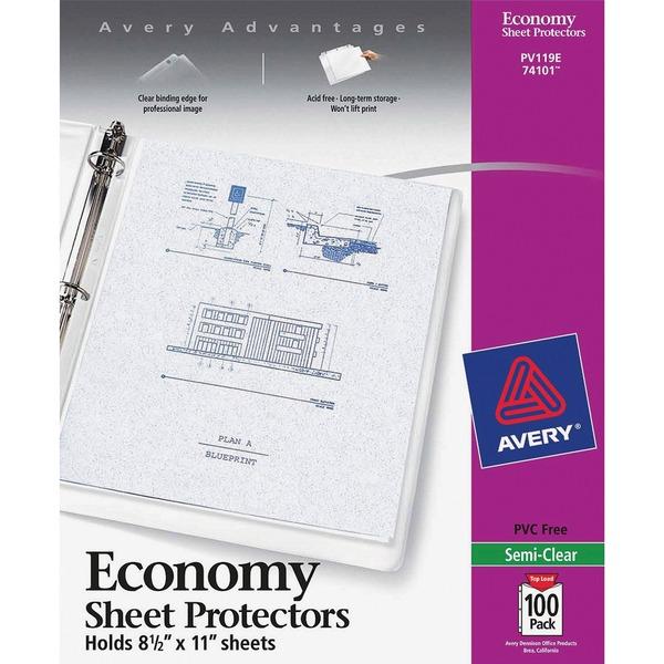  Avery & Reg ; Economy- Weight Sheet Protectors - For Letter 8 1/2 