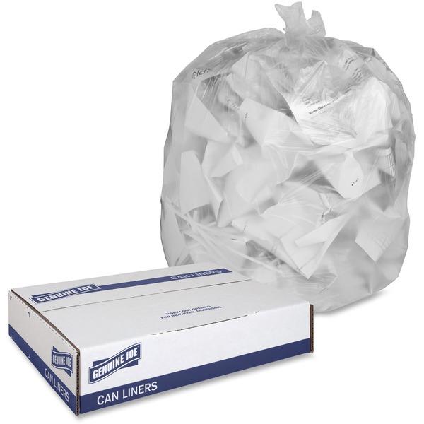 Genuine Joe Economy High-Density Can Liners - Small Size - 16 gal - 24