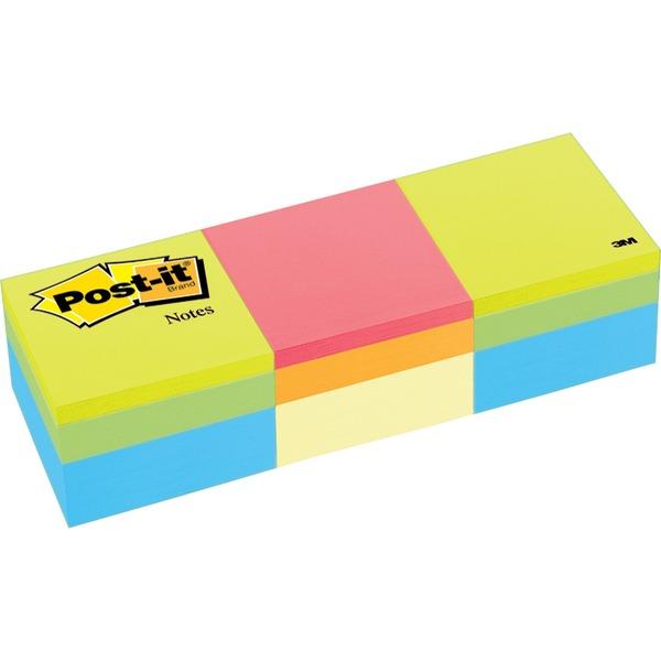 Post-it® Notes Cube - Green Wave/Canary Wave - 1200 - 2