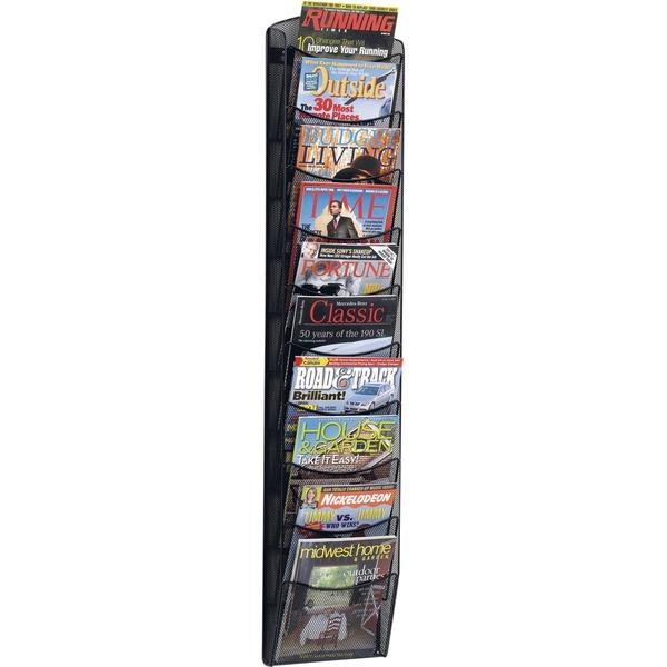 Safco 10-pocket Onyx Mesh Literature Rack - 10 Pocket(s) - 50.8