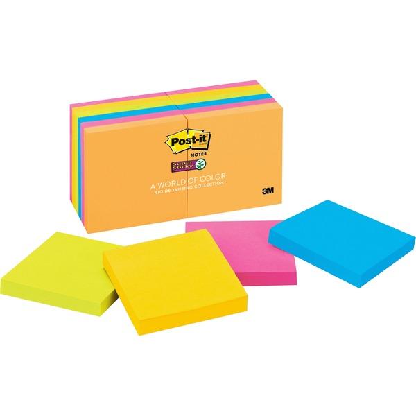 Post-it® Super Sticky Notes - Rio de Janeiro Color Collection - 1080 - 3