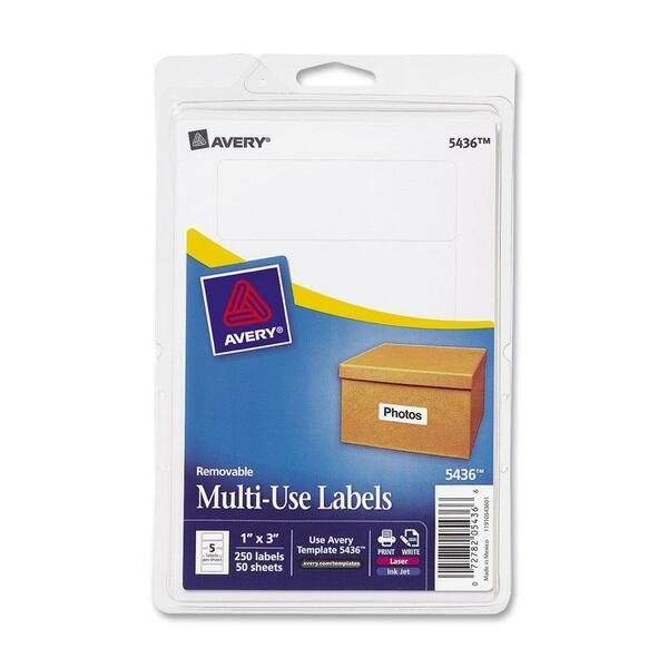 Avery® Removable ID Labels - Removable Adhesive - 3