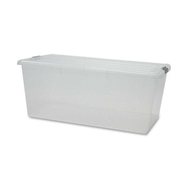 IRIS Clear Storage Boxes with Lids - External Dimensions: 31.5