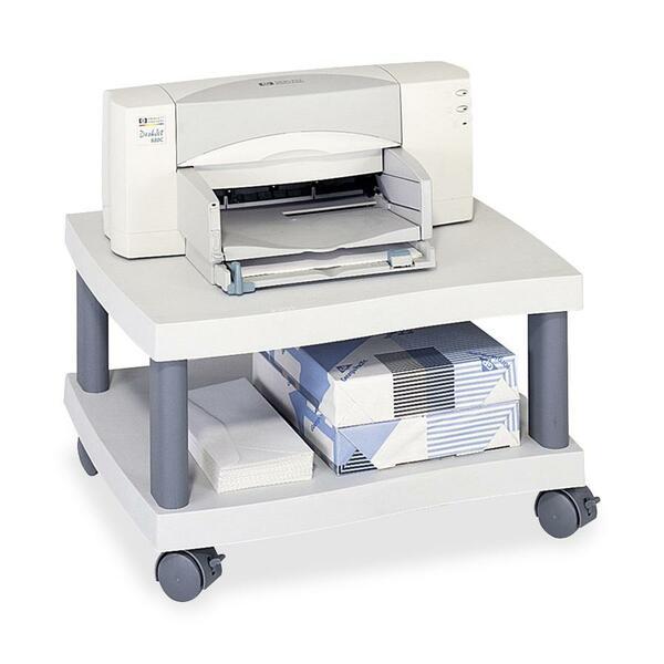 Safco Economy Under Desk Printer Stand - 1 x Shelf(ves) - Plastic - Gray