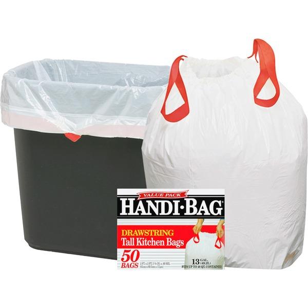 Webster Handi-Bag Drawstring Tall Kitchen Bags - Small Size - 13 gal - 24