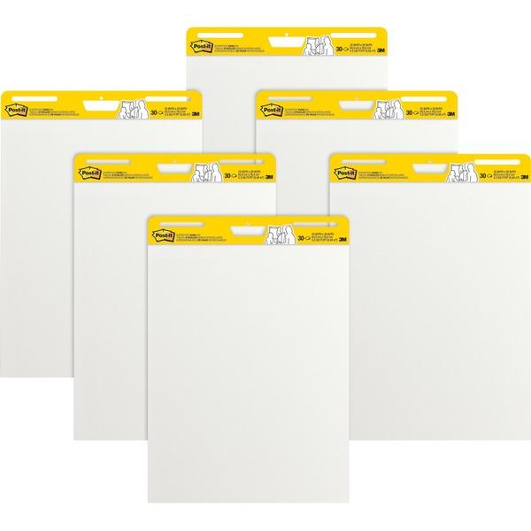 Post-it® Self-Stick Easel Pad Value Pack - 30 Sheets - Plain - Stapled - 18.50 lb Basis Weight - 25