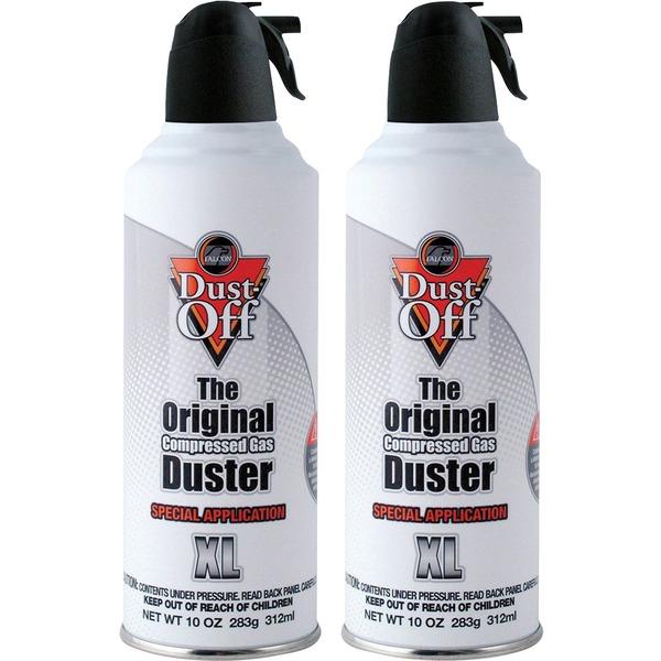 Falcon Dust-Off Non-flammable Air Dusters - Ozone-safe, Non-flammable, Moisture-free - 2 / Pack - Gray