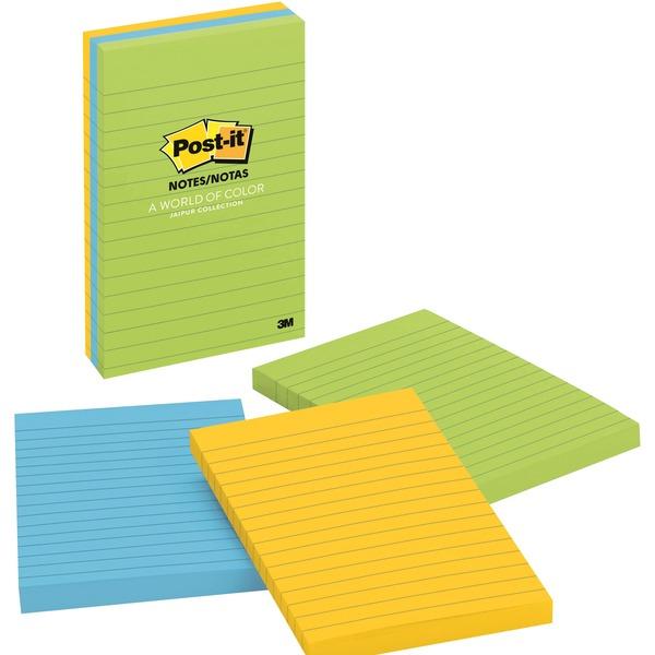 Post-it® Notes Original Lined Notepads - Jaipur Color Collection - 300 - 4