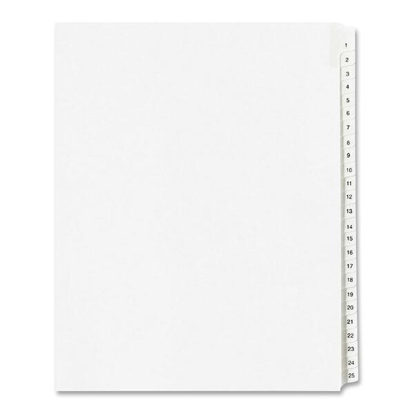 Avery & Reg ; Collated Legal Exhibit Dividers - Allstate Style - 25 X Divider (S)- Printed Tab (S)- Digit - 1- 25 - 25 Tab (S)/ Set - 8.5 