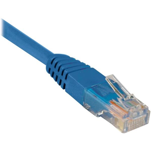 Tripp Lite 10ft Cat5e / Cat5 350MHz Molded Patch Cable RJ45 M/M Blue 10' - 10 ft Category 5e Network Cable - First End: 1 x RJ-45 Male - Second End: 1 x RJ-45 Male - Patch Cable - Blue - 1 Pack