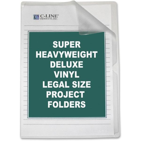  C- Line Deluxe Vinyl Project Folders - Legal Size, Non- Glare, 14 X 8- 1/2, 50/Bx, 62139