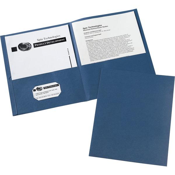 Avery® Two-Pocket Folders, 40-Sheet Capacity, 25 Dark Blue Folders (47985) - Letter - 8 1/2