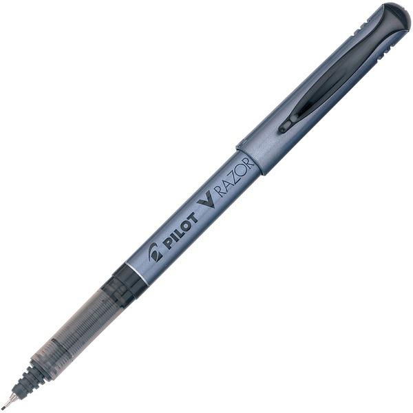 Pilot V Razor Point Marker Pens - Extra Fine Pen Point - 0.5 mm Pen Point Size - Black - Clear Plastic Barrel - 12 / Dozen