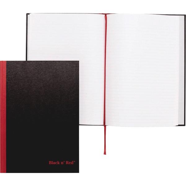  Black N ' Red Casebound Ruled Notebooks - A4 - 96 Sheets - Sewn - 24 Lb Basis Weight - 8 1/4 