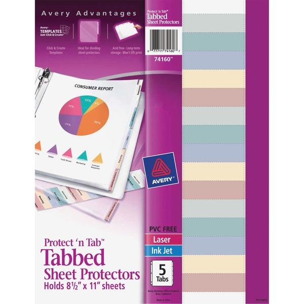 Avery® Tabbed Sheet Protectors - For Letter 8 1/2