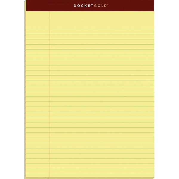 TOPS Docket Gold Legal Pads - Letter - 50 Sheets - Double Stitched - 0.34