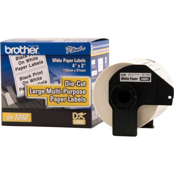 Brother DK1240 - Large Multi-Purpose White Paper Labels - 600 Label(s) - 2