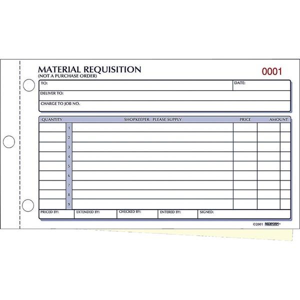 Rediform Material Requisition Purchasing Forms - 50 Sheet(s) - 2 PartCarbonless Copy - 7 7/8