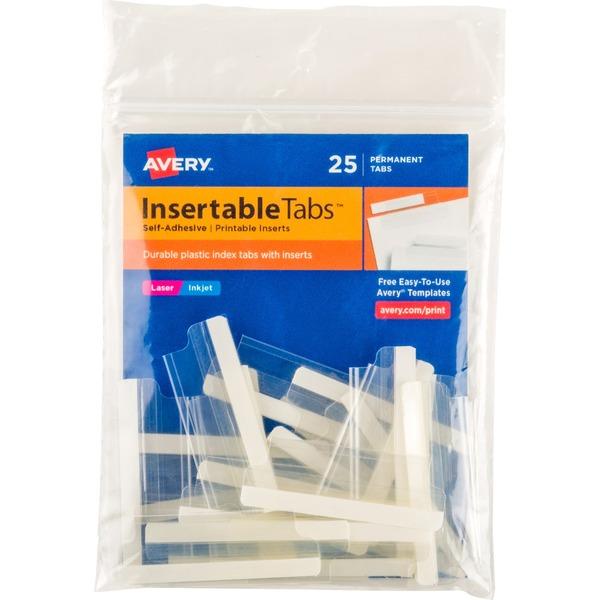 Avery® Index Tabs with Printable Inserts - Print-on Tab(s) - 2