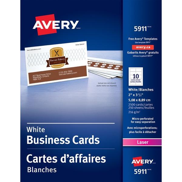  Avery & Reg ; Laser Print Business Card - 2 