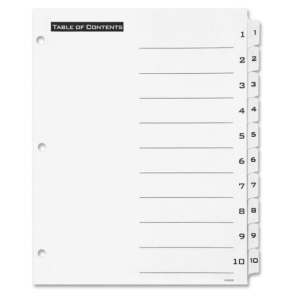 Avery® Office Essentials Table 'n Tabs Dividers - Printed Tab(s) - Digit - 1-10 - 8.5