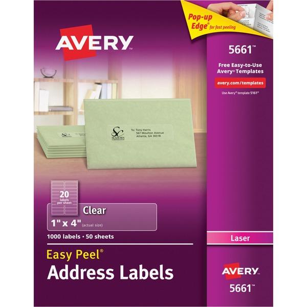 Avery® Address Labels - Sure Feed - Permanent Adhesive - 1