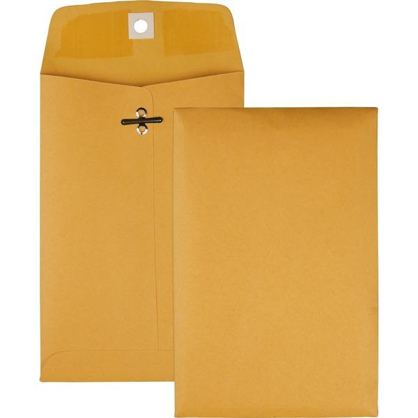 Quality Park Gummed Kraft Clasp Envelopes - Clasp - #35 - 5
