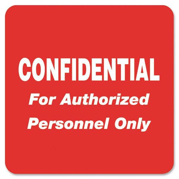 Tabbies Confidential Authorized Personnel Only Label - 2