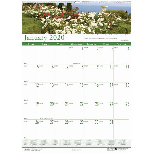 House of Doolittle Earthscapes Gardens Wall Calendar - Julian Dates - Monthly - 1 Year - January 2021 till December 2021 - 1 Month Single Page Layout - 15 1/2