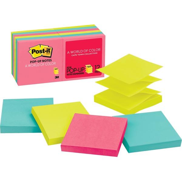 Post-it® Pop-up Notes - Cape Town Color Collection - 1200 - 3