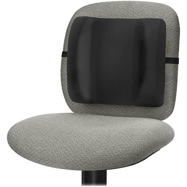 Fellowes Standard Backrest - Black - Adjustable Strap, Ergonomic, Soft Brushed Cover, Cushioned - 13