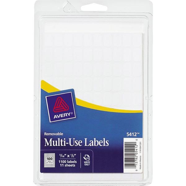 Avery® Removable ID Labels - Removable Adhesive - 5/16