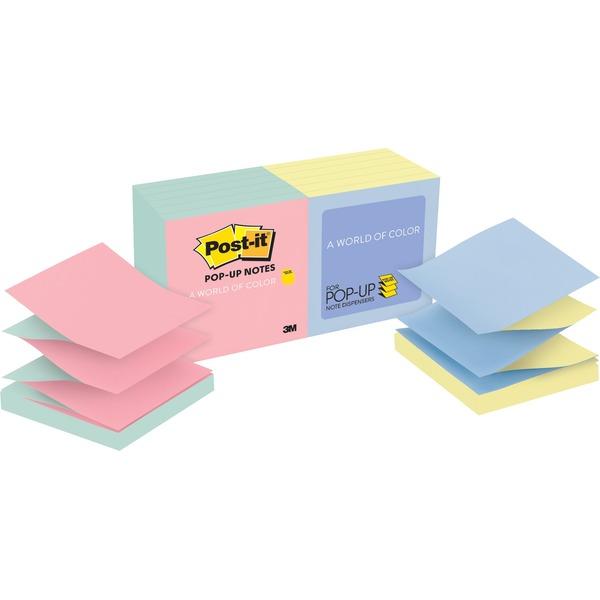 Post-it® Pop-up Notes - Alternating Marseille Color Collection - 1200 - 3