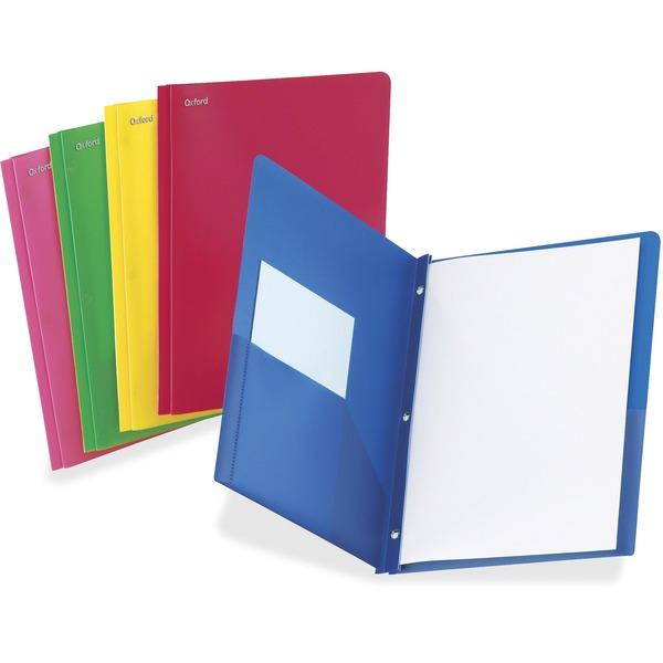TOPS Oxford Translucent Poly Twin Pocket Folders - Letter - 8 1/2