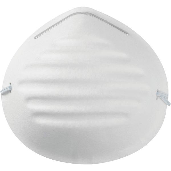 Acme United Adjustable Nose Clip Dust Mask - Adjustable - Dust Protection - Metal Nose Clip - White - 5 / Pack