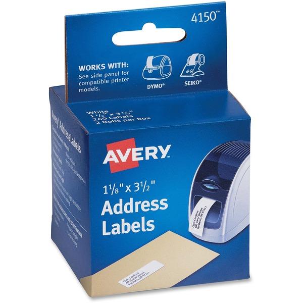 Avery® Thermal Labels - 2 Rolls - Permanent Adhesive - 3 1/2