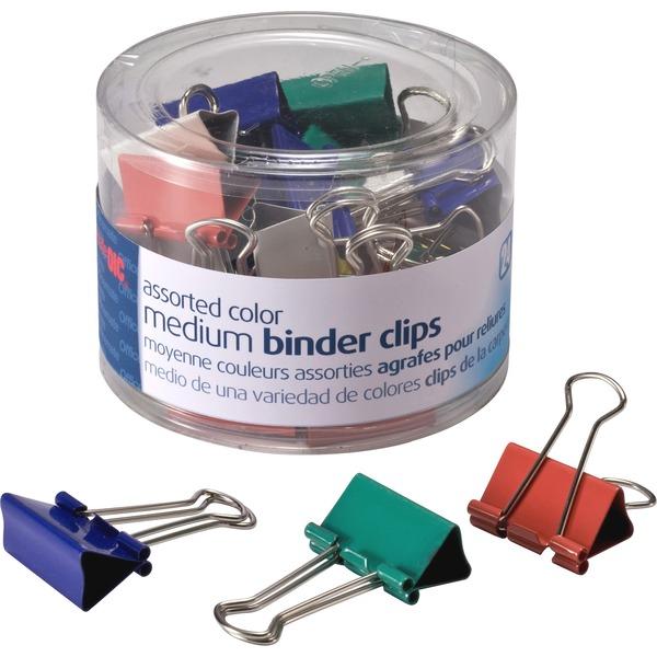 OIC Assorted Color Binder Clips - Medium - 0.63