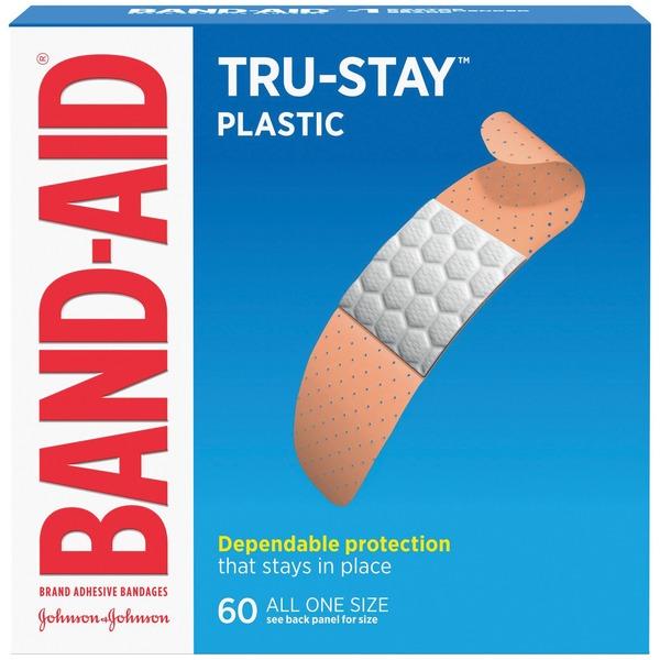 Band-Aid Plastic Strips Adhesive Bandages - 0.75