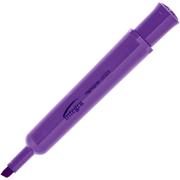 Integra Chisel Desk Liquid Highlighters - Chisel Marker Point Style - Purple