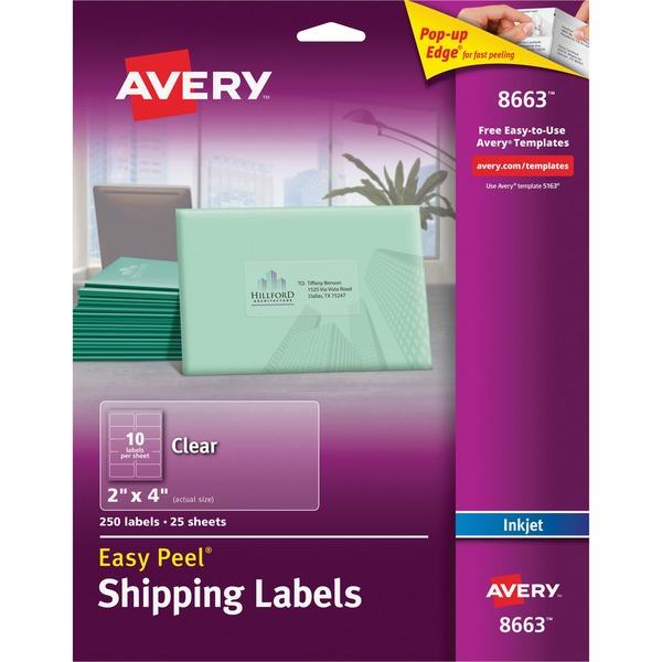  Avery & Reg ; Shipping Labels - Sure Feed - Permanent Adhesive - 2 