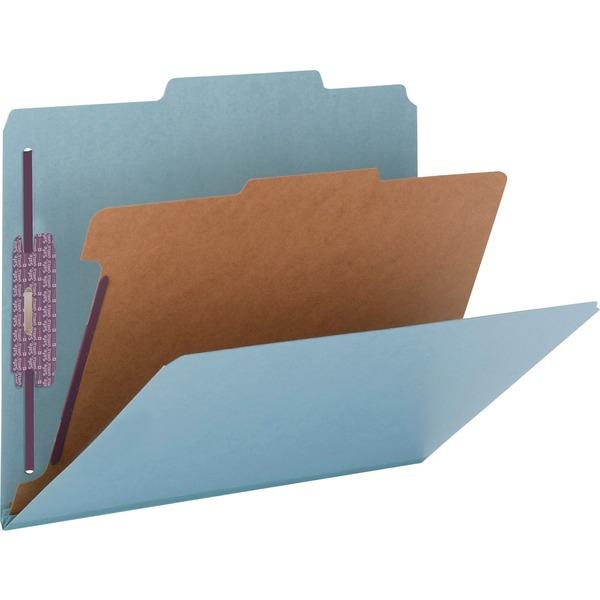 Smead SafeSHIELD Fastener 1-Divider Classification Folders - Letter - 8 1/2