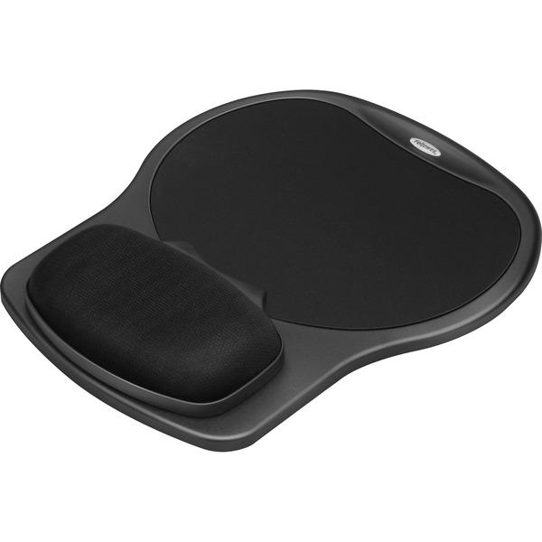 Fellowes Easy Glide Gel Wrist Rest and Mouse Pad - Black - 1.5