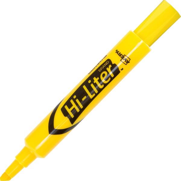 Avery® Desk Style Highlighters - Chisel Marker Point Style - Yellow - Yellow Barrel - 12 / Dozen